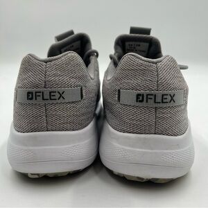Men’s FootJoy FJ Flex Spikeless Golf Shoes SZ 10W. grey and white.